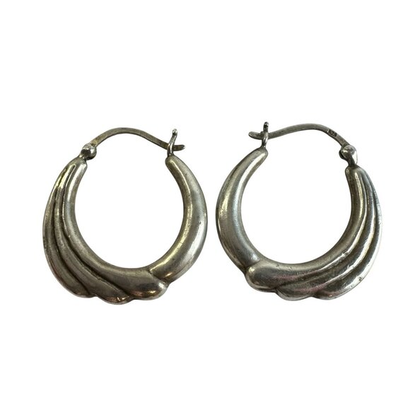 Jewelry - Sterling Silver Hoop Earrings 3/4"